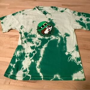 Green Tie-Dye BUC-EE’S St. Patrick’s Day Kids Short Sleeve Tee